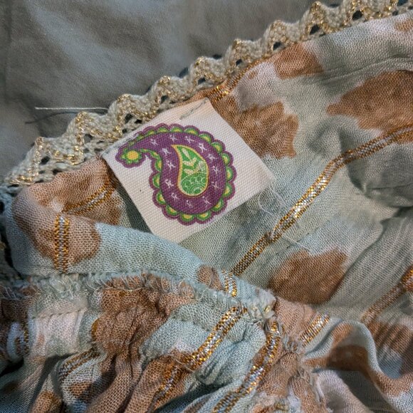 Green and Gold Boho maxi dress - Picture 6 of 6